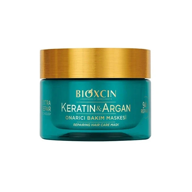 ماسک مو ضد ریزش bioکسین کاسهای کراتین و آرگان ترمیم کننده قوی برای موهای خشک و آسیب دیده حجم 225 میلی(واردات قانونی)